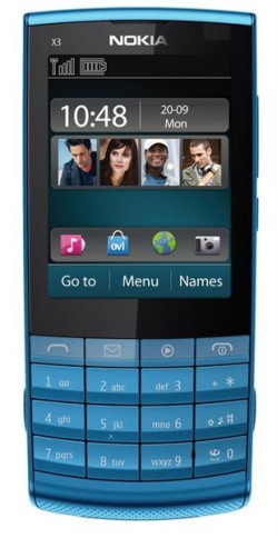 Nokia X3-02 Petrol Blue фото 1